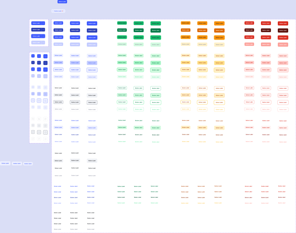 CWP button variants and states in Figma