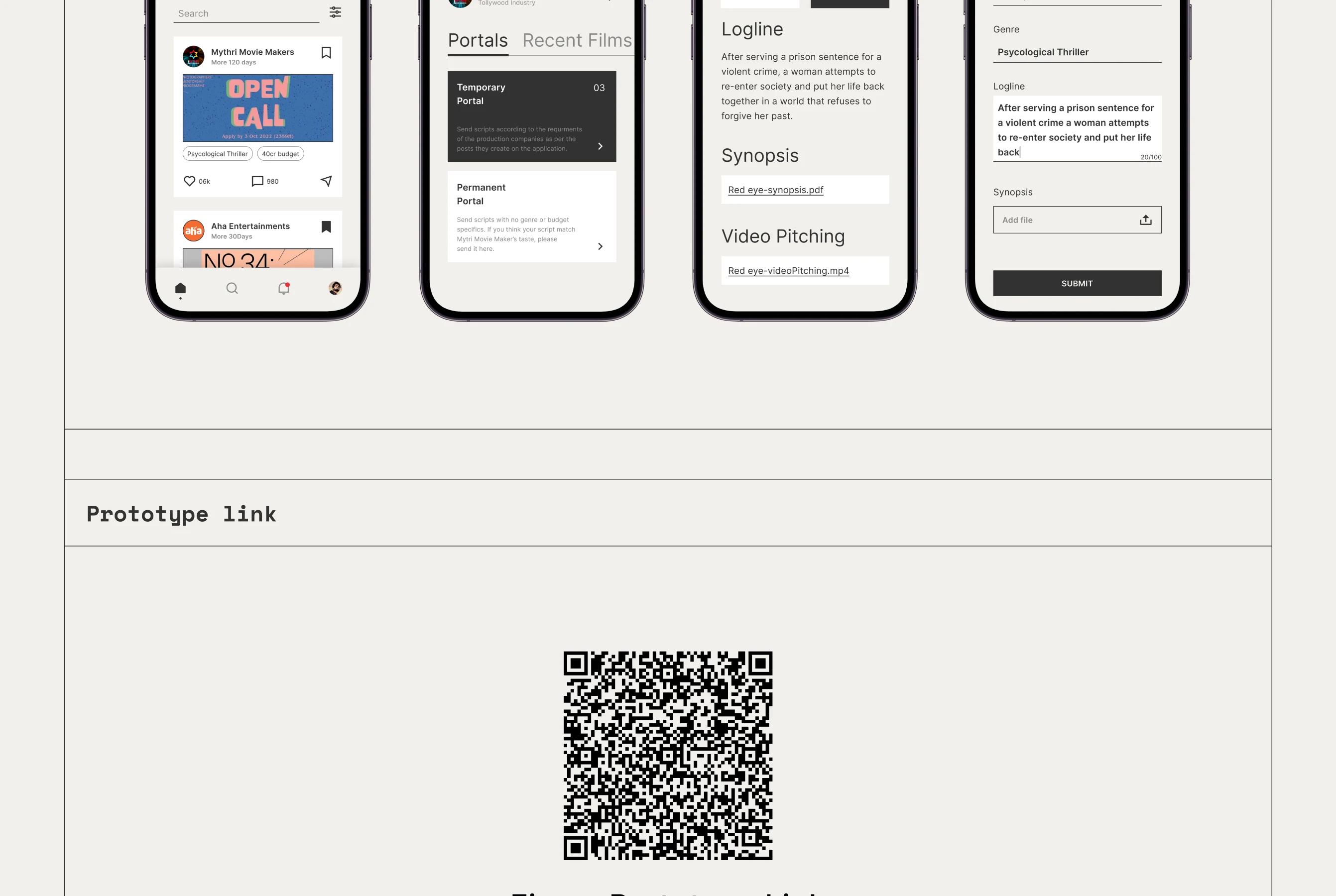 Wright mobile pitch and submission interface
